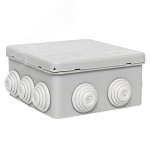 Коробка распаячная с крышкой КМР-030-014 наружная 105х105х50 АБС серая 8 входов IP54 (plc-kmr-030-014) Коробка распаячная с крышкой КМР-030-014 наружная 105х105х50 АБС серая 8 входов IP54 (plc-kmr-030-014)