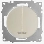 Выключатель 2 клавиши, с подсветкой БЕЖЕВЫЙ FLORENCE Выключатель 2 клавиши, с подсветкой БЕЖЕВЫЙ FLORENCE