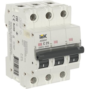 Выключатель автоматический 3P C 25А M06N (AR-M06N-3-C025) ARMAT IEK Выключатель автоматический 3P C 25А M06N (AR-M06N-3-C025) ARMAT IEK