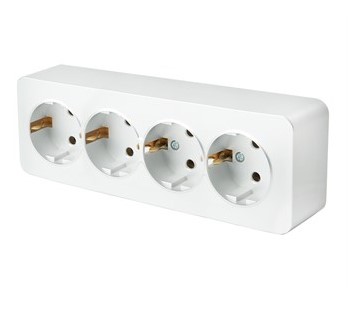 Розетка четырехместная с/з 250В 10А серия София белый STEKKER MST16-14-01 49308 STEKKER Розетка четырехместная с/з 250В 10А серия София белый STEKKER MST16-14-01 49308 STEKKER