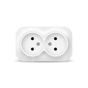 Розетка двухместная серия IONICH, б/з, о/у, 16А, 220В, белая (еврослот) Розетка двухместная серия IONICH, б/з, о/у, 16А, 220В, белая (еврослот)