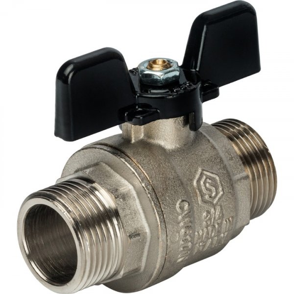 Кран шаровый 3/4" шш бабочка полнопроходной STOUT Кран шаровый 3/4" шш бабочка полнопроходной STOUT