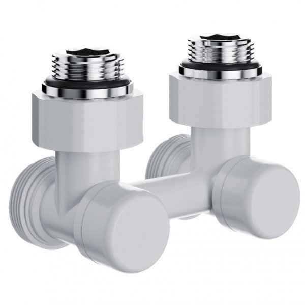 Узел нижнего подключения Royal Thermo угловой 1/2"х3/4" EK (белый) Узел нижнего подключения Royal Thermo угловой 1/2"х3/4" EK (белый)