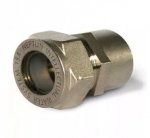 Муфта никелированная для соединения гофротрубы DN 25 1"     ВР