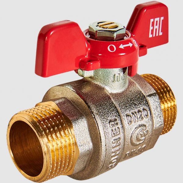 Кран шаровой 3/4" шш бабочка ROMMER Кран шаровой 3/4" шш бабочка ROMMER