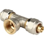 Тройник 2ц+г 20*1/2" STOUT