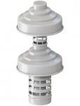 ROMMER Оголовок с ветрозащитой D 60/100 БЕЛЫЙ (Алюминий)