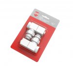 Набор дизайн-вентилей Royal Thermo CUBE, угловой (белый) 1/2"