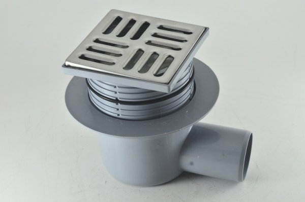 Трап гориз 50 регулируемый. решетка 100х100 нерж.СУХОЙ TQ5602 АНИ Трап гориз 50 регулируемый. решетка 100х100 нерж.СУХОЙ TQ5602 АНИ