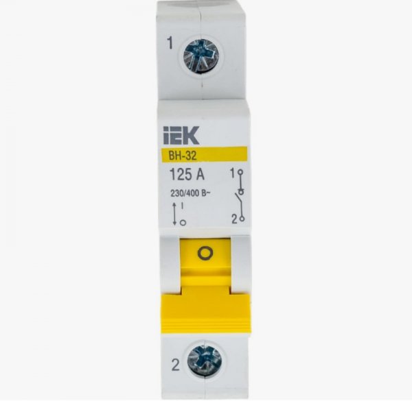 Выключатель нагрузки (мини-рубильник) ВН-32 1Р 125А MNV10-1-125 IEK Выключатель нагрузки (мини-рубильник) ВН-32 1Р 125А MNV10-1-125 IEK