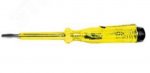 Отвертка индикаторная, желтая ручка 100 - 500 В, 140 мм 56501 КУРС Отвертка индикаторная, желтая ручка 100 - 500 В, 140 мм 56501 КУРС