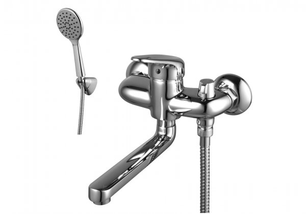 LM4114C Смеситель для ванны с пов. плоским изливом 172мм, боковой дивертор с керамич. пласт LEMARK LM4114C Смеситель для ванны с пов. плоским изливом 172мм, боковой дивертор с керамич. пласт LEMARK