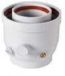 Переход с 60/100 на 80/125 с конденсатоотводом и инспекцией