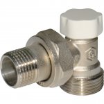 Блок-кран угловой 1/2" х 3/4" EK д/рад STOUT