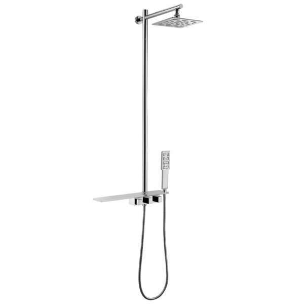 LM7001C  Смеситель для душа с верхней душевой лейкой "Тропический дождь" и 1-функц. лейкой, хром    LEMARK LM7001C  Смеситель для душа с верхней душевой лейкой "Тропический дождь" и 1-функц. лейкой, хром    LEMARK