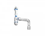 Сифон 1 1/2" С0515 АНИ с литым выпуском и гофрой 40/50 Сифон 1 1/2" С0515 АНИ с литым выпуском и гофрой 40/50