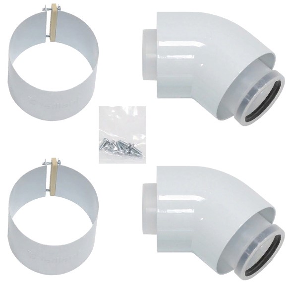 VAILLANT Отвод 45°  концентрический,2 части, аналог по описанию  110/160 PP  303911 VAILLANT Отвод 45°  концентрический,2 части, аналог по описанию  110/160 PP  303911