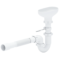 Сифон 1 1/2" с разрывом струи DR0115 АНИ прямоточ. с гофрой 40*40/50 Сифон 1 1/2" с разрывом струи DR0115 АНИ прямоточ. с гофрой 40*40/50