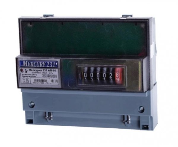 Счетчик электроэнергии Меркурий 231 АМ-01 трехфазный однотарифный, 5(60), кл.точ. 1.0, D, ЭМОУ, имп. выход (231AМ-01) Счетчик электроэнергии Меркурий 231 АМ-01 трехфазный однотарифный, 5(60), кл.точ. 1.0, D, ЭМОУ, имп. выход (231AМ-01)