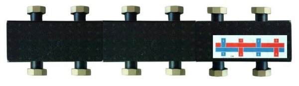 Стальной распределительный коллектор 3(5) отопительных контура. В теплоизоляции DN 25 Стальной распределительный коллектор 3(5) отопительных контура. В теплоизоляции DN 25