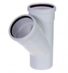 Тройник ВК 110*110*45 ПВХ  (Малошумный)