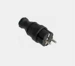 Вилка прямая каучук 16А 2Р+E IР44 PKR01-016-2-K02 IEK 